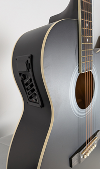 Electro Acoustic Guitar & Amplifier Set - Matt Black Finish Cutaway Guitar